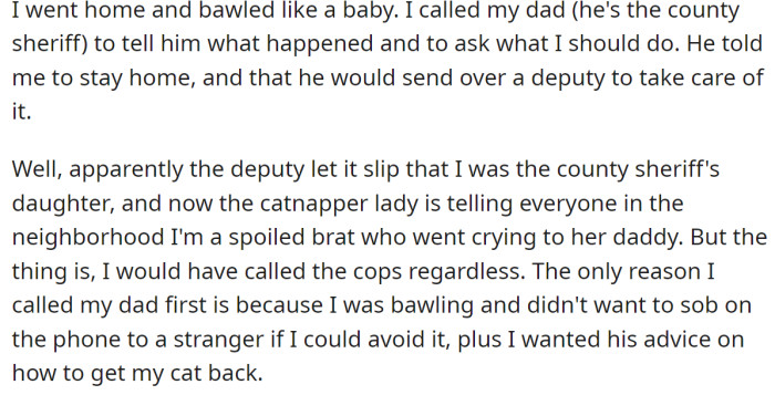 The OP called their father for advice, and he sent a deputy to solve the problem: