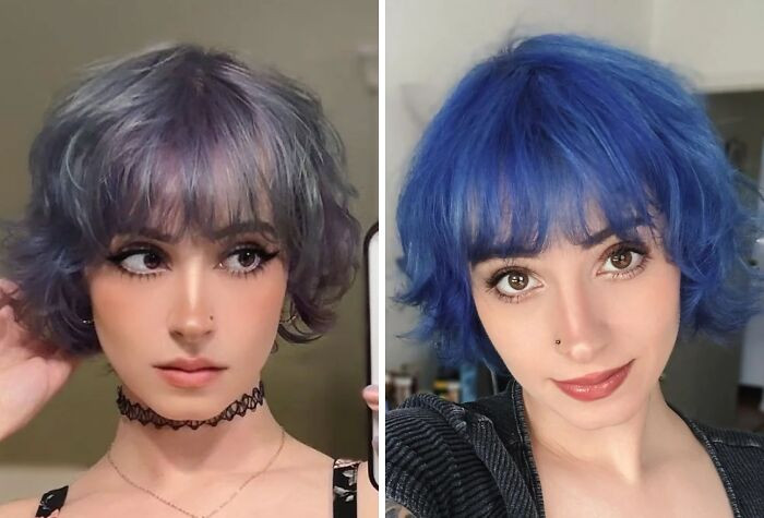 "Finally Got My Hair Back To A Deep Blue!"
