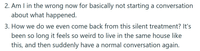 She said it's starting to feel weird living in the same house as her husband now.
