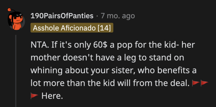 OP is correct. Shannon can take full advantage of his flight benefits more than a 6-year-old would.