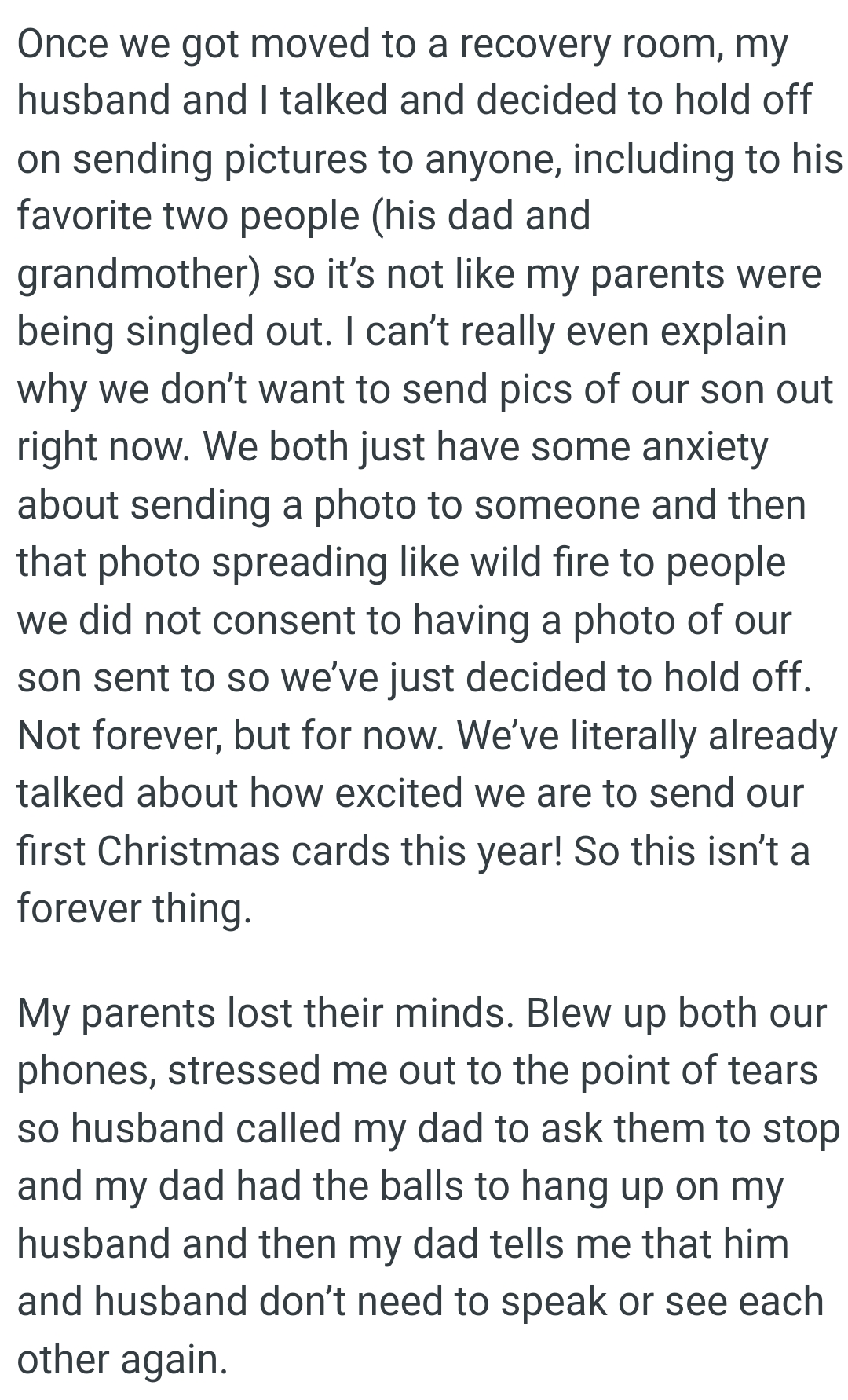 They both just have some anxiety about sending a photo to someone