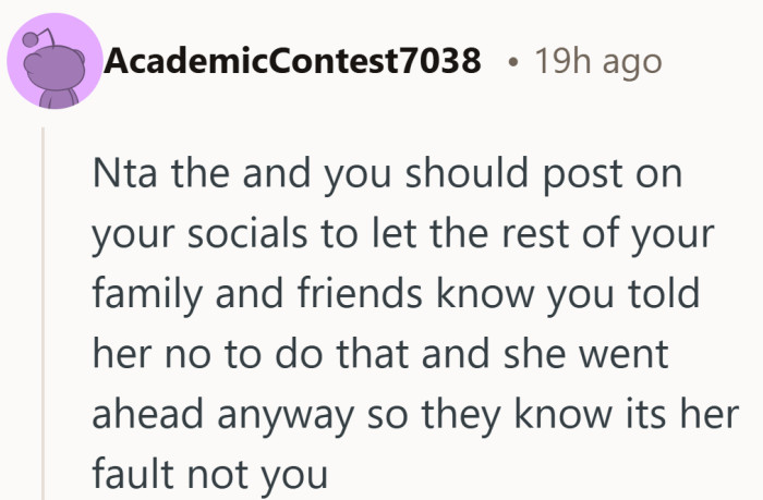 Being blamed publicly can make the urge to correct the record feel justified.