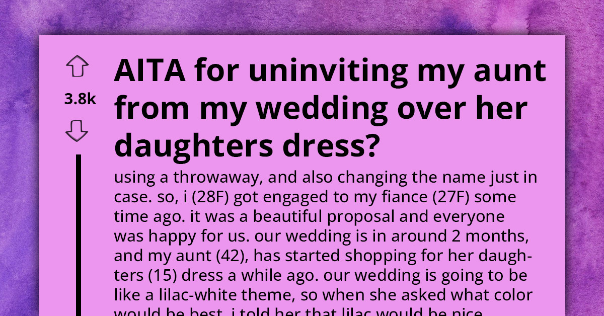 Persuasive Aunt Wants Soon-To-Be Bride To Allow Her Daughter To Wear White To Her Wedding, Screams As She Gets Uninvited