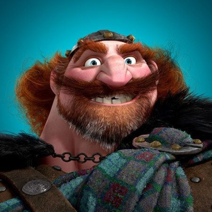 King Fergus (Brave, 2012) makes the DunBroch household the most aggressively ginger family in the entire canon.