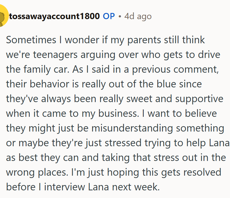 The OP responded