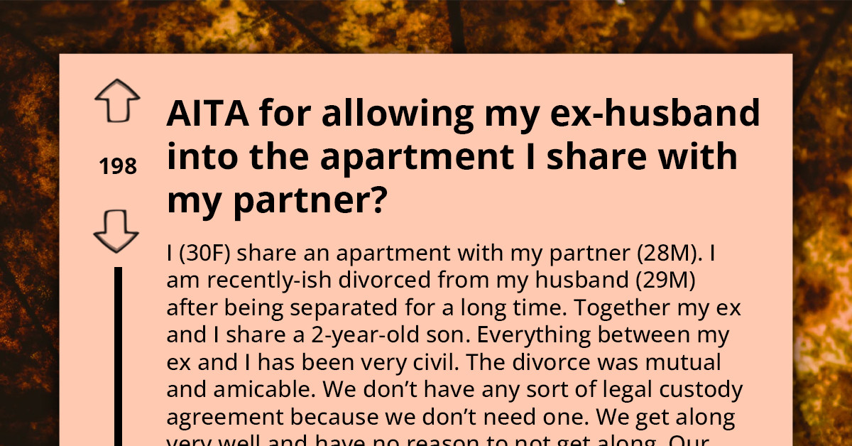Man Is Against His Partner Allowing Her Ex-Husband Into Their Apartment To See Their Son, Accuses Her Of Crossing Boundaries