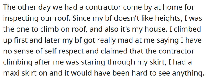 He accused the OP of having 