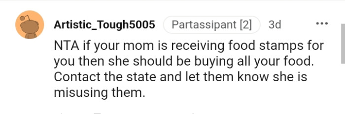 Contacting the state and letting them know she's misusing the money