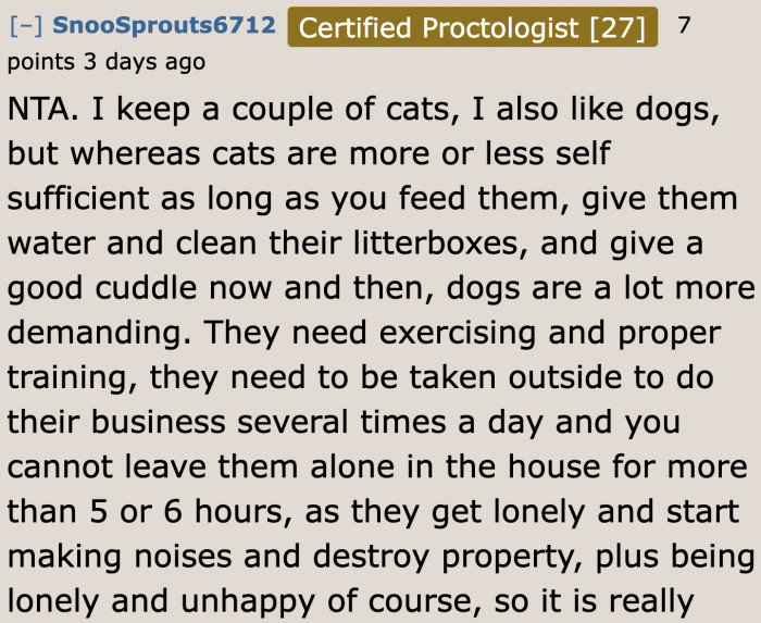 The mother needs to be educated about dog responsibilities.