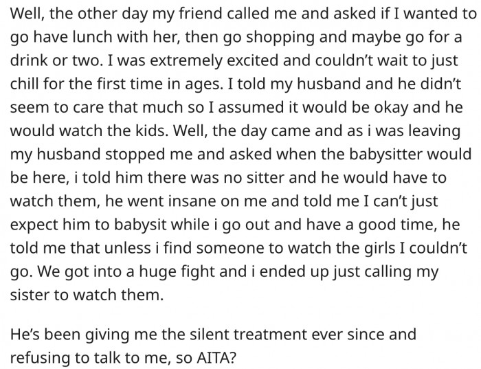 The husband went insane, but here's how Reddit responded.