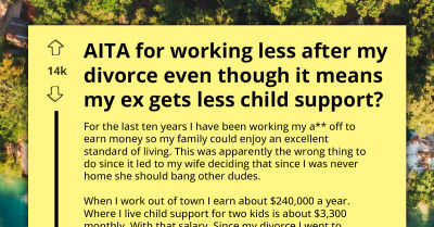 Cheating Wife Upset She Isn't Receiving Much Child Support From "Workaholic" Ex-Husband