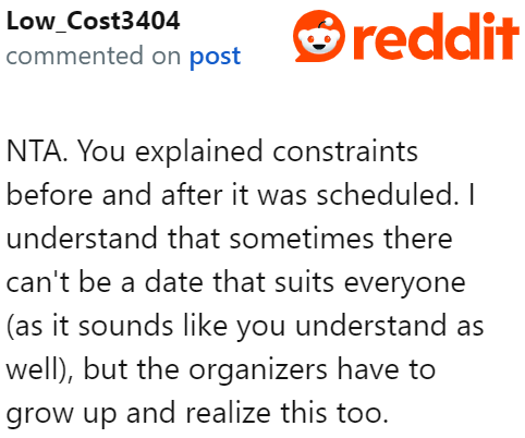 The OP has already done enough, so it's on her friend to understand her situation.