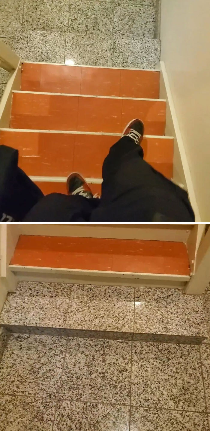 "The Final Step On These Stairs Looks Like The Floor"