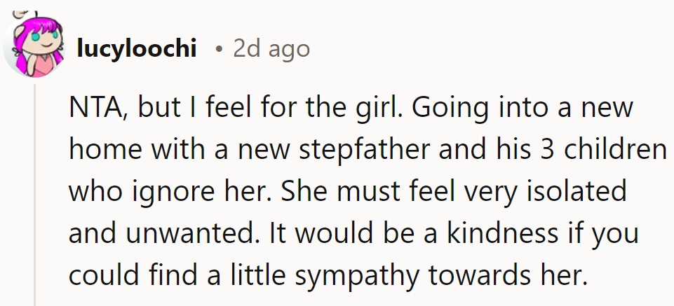 NTA, but let's not forget about the lonely girl in the room. Maybe a sprinkle of kindness could brighten her day.