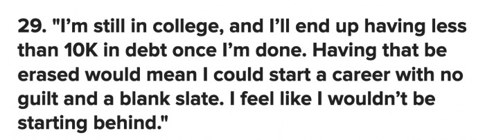 Being indebted the moment you get your degree feels like a saddle and dampens your achievement.