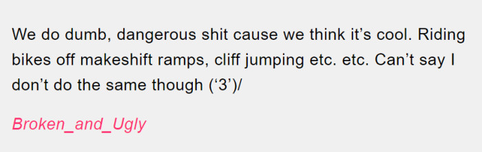 To a certain extent, it is pretty cool, though.