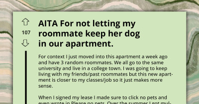College Student Signs No-Pets Lease, Things Turn Ruff When New Roommate Decides To Sneak In Dog