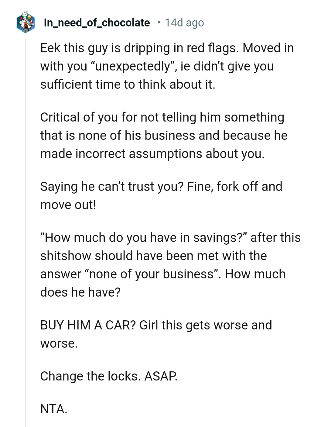 He Can Just Move Out