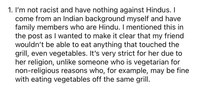 She also wanted to make it clear that she is not racist by any means.