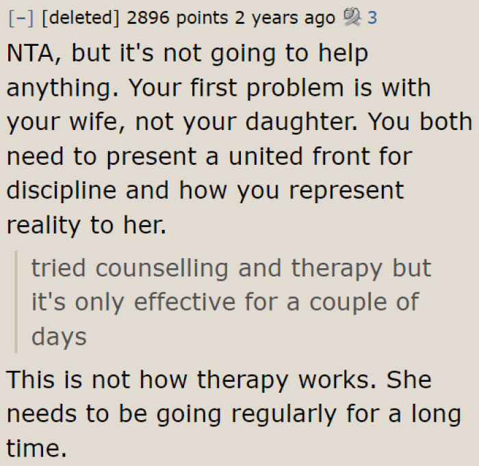 The couple needs to approach the disrespect together. The wife needs to cooperate with disciplining the teenager.