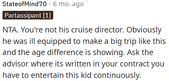 OP could check his contract to see if he is obligated to constantly entertain Thomas.