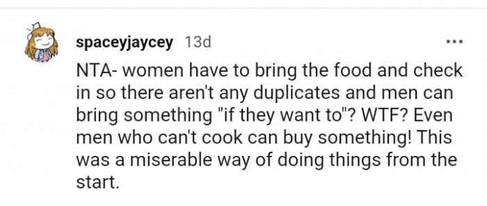 Even men who can't cook can buy something