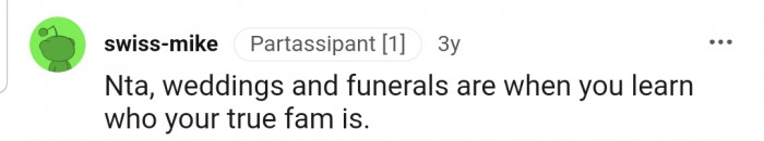Weddings and funerals reveal a lot