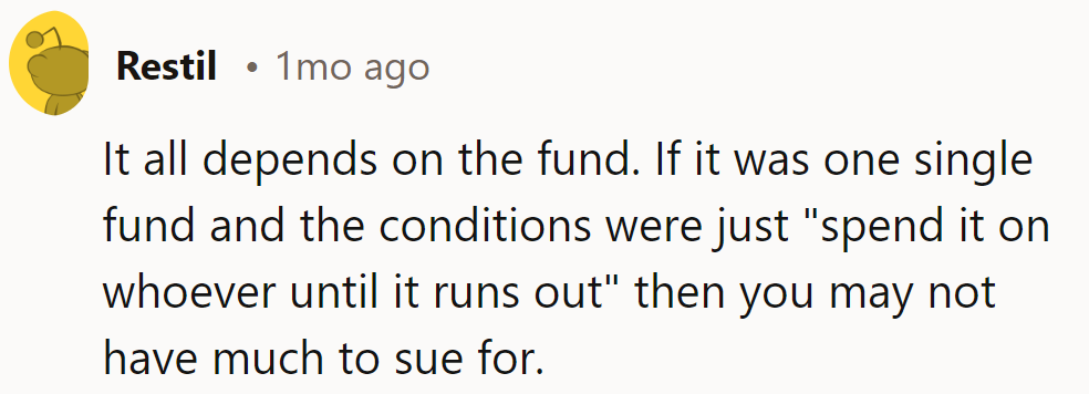 Looks like that fund had more loopholes than a Swiss cheese factory!
