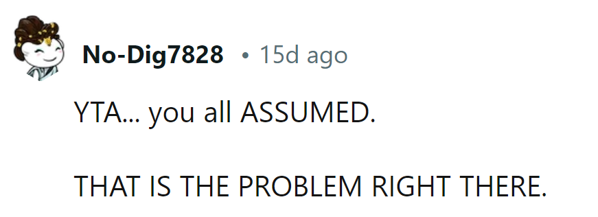 Looks like they've mastered the Olympic sport of Assumptions.