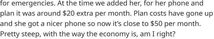 OP recently discovered that the MIL had given her cell phone to her 8-year-old nephew and was angry that they were paying for the nephew's phone.