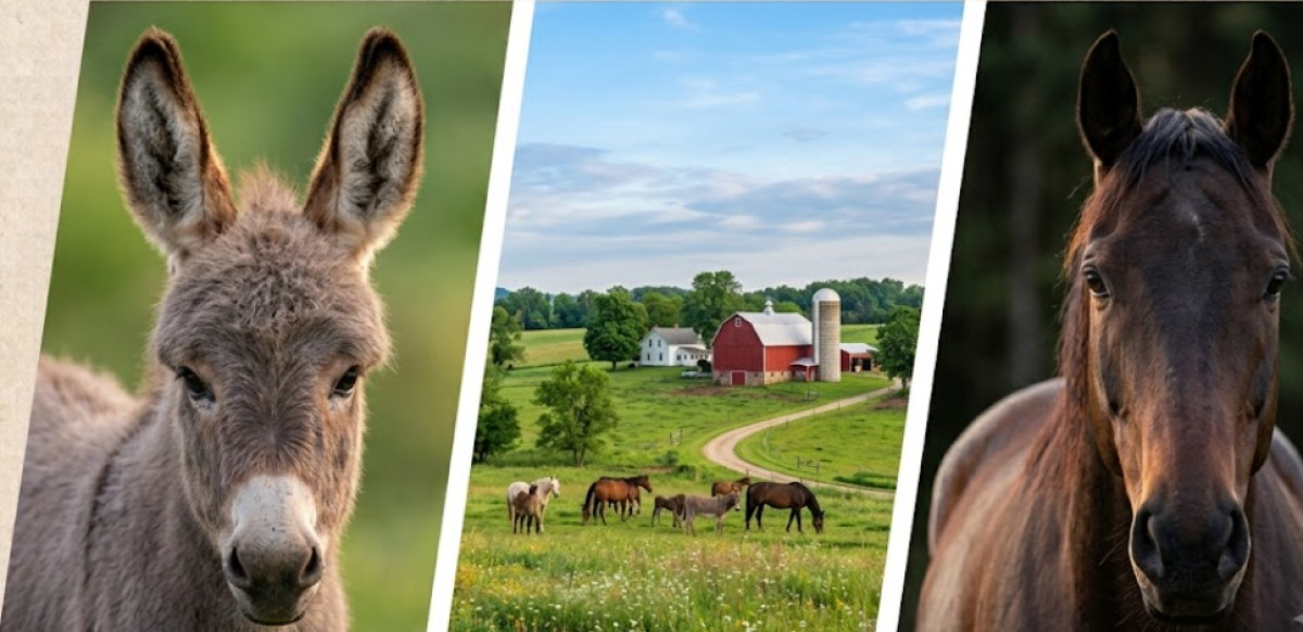 Donkey vs Horse: Differences in Size, Behavior, and Strength