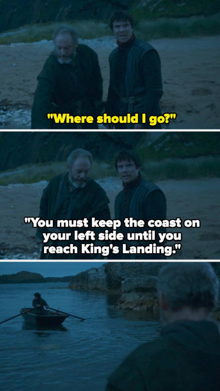 1. In the Game of Thrones Season 3 finale, do you recall when Gendry left?