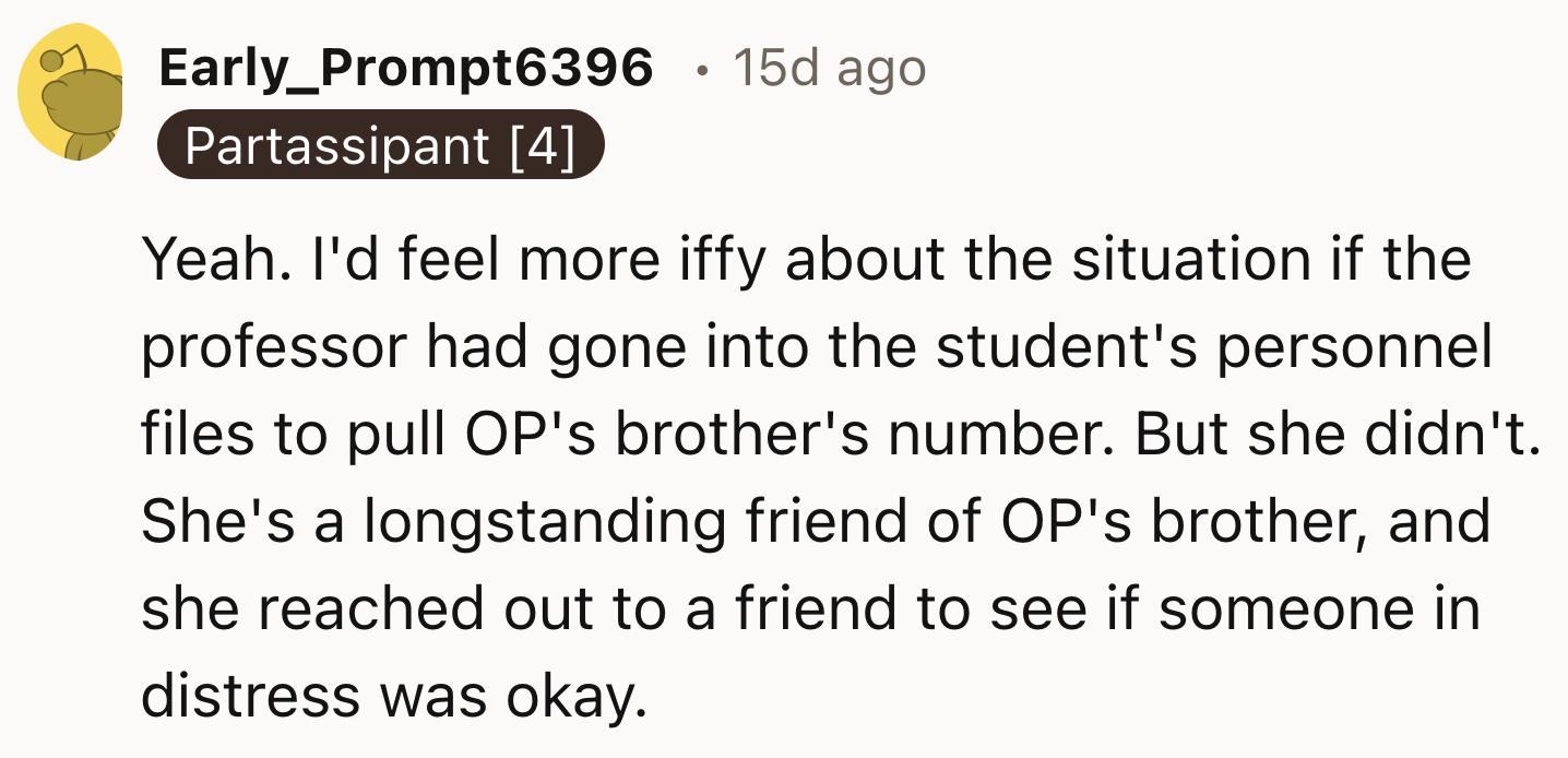 The Professor Went Through The Student's Files