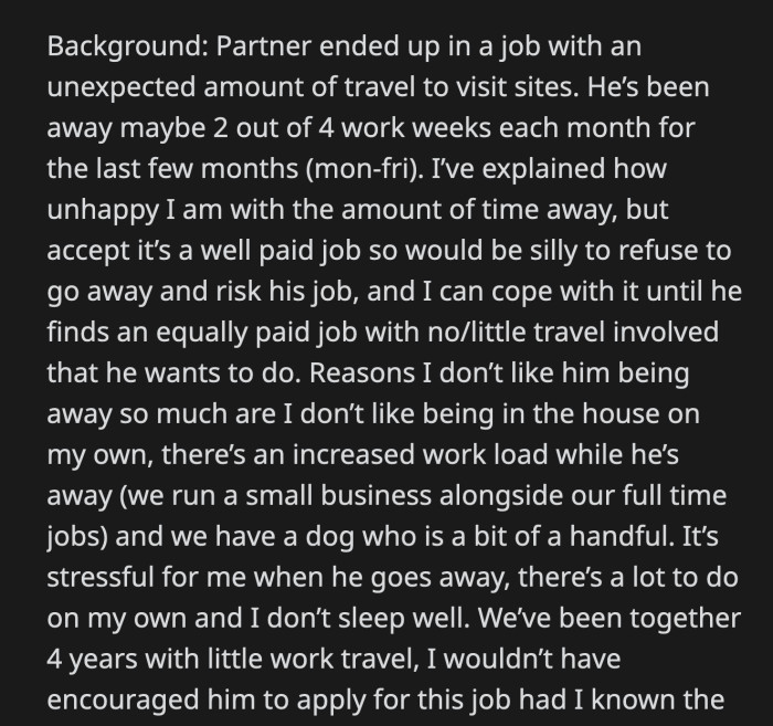 OP's gut is telling her he is keeping something, so she asked if he had dinner with anyone.