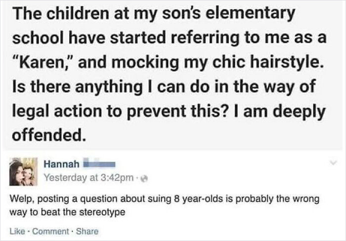 7. Wanna sue an eight-year-old?