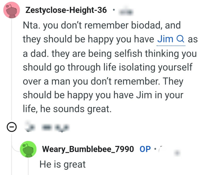 They should be happy for the OP