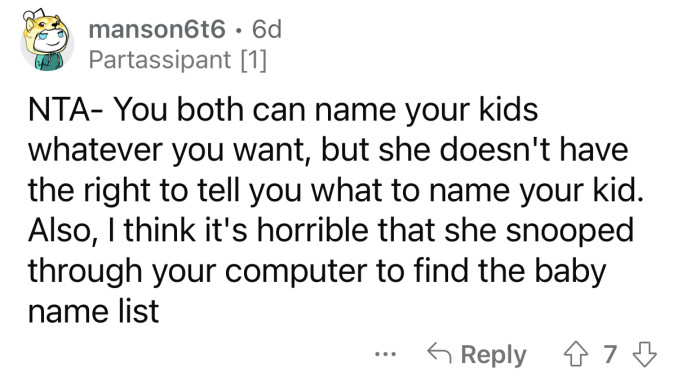 The sister's behavior is completely unacceptable.