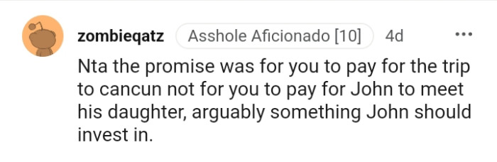 The promise was for a trip to Cancun