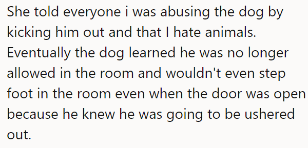 The dog learned new rules, but MIL has been spreading rumors that OP is abusing their dog