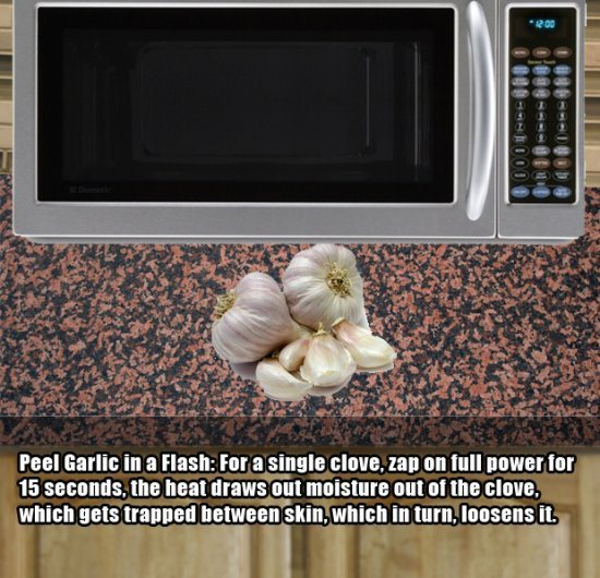 13. How to peel garlic quickly.