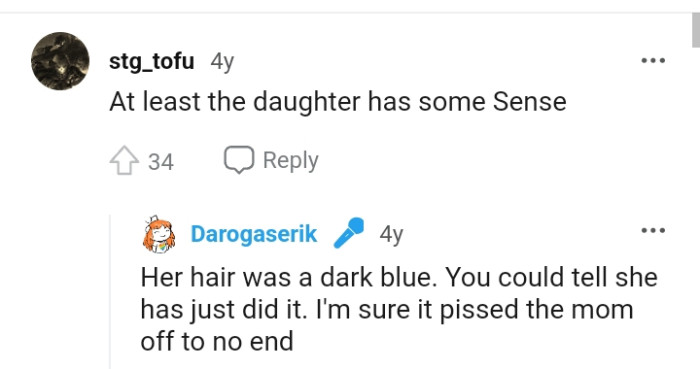 The Daughter Does Have Some Sense