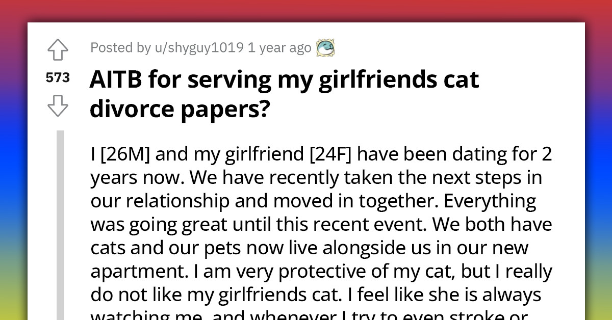 Redditor Serves Cats Divorce Papers In Response To Girlfriend's Bizarre Cat-Marriage Ritual