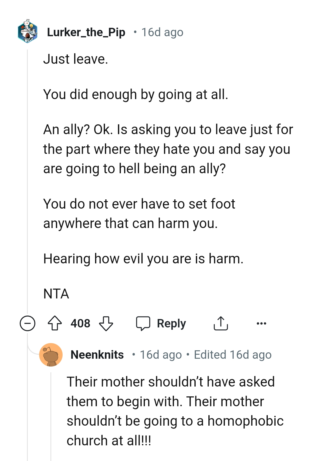 Don't set foot anywhere that can harm you