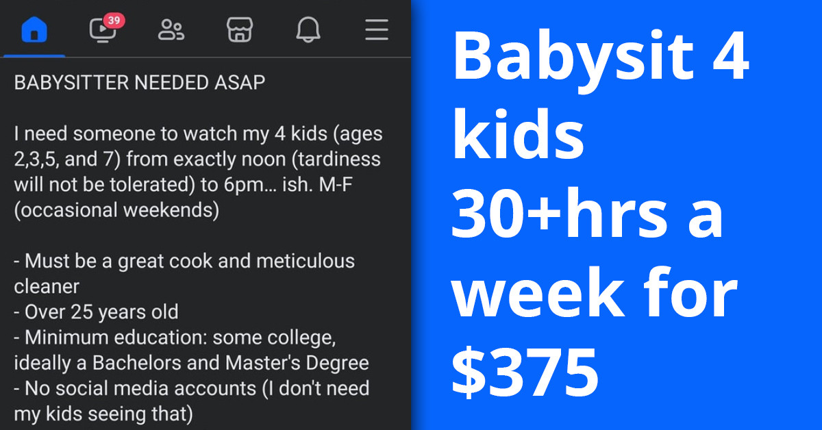 Redditor Shares A Ridiculous List Of Babysitting Requirements Someone Shared Online, And It Has One Very Senseless Rule That'll Amaze You
