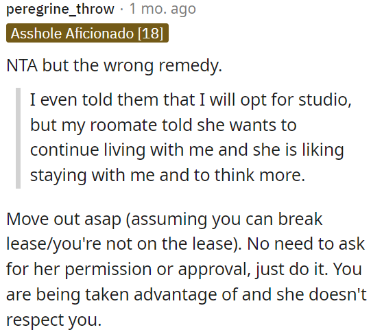 OP needs to leave immediately if she can break the lease.