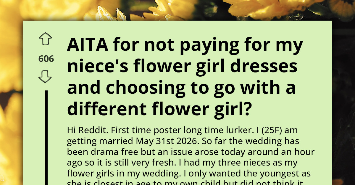 Bride Removes Nieces From Wedding After Brother's Family Refuses To Cover $100 Dress Cost