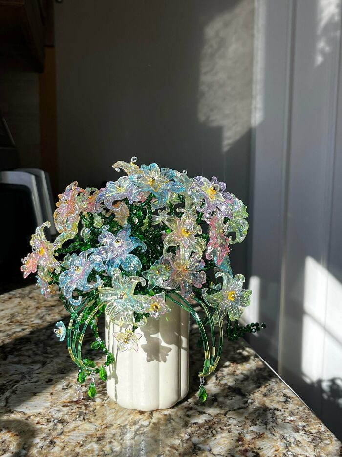 "The Beads Bouquet I Made For My Mother"
