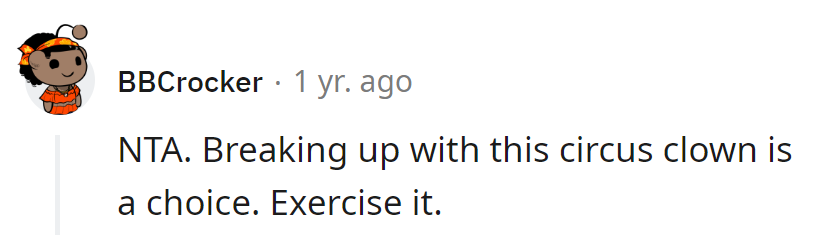 Ditching this circus clown? A choice worth applauding.