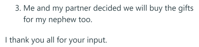 The OP and his partner decided to include his nephew after all.