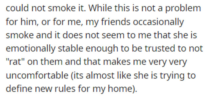 OP feels uncomfortable around the girlfriend